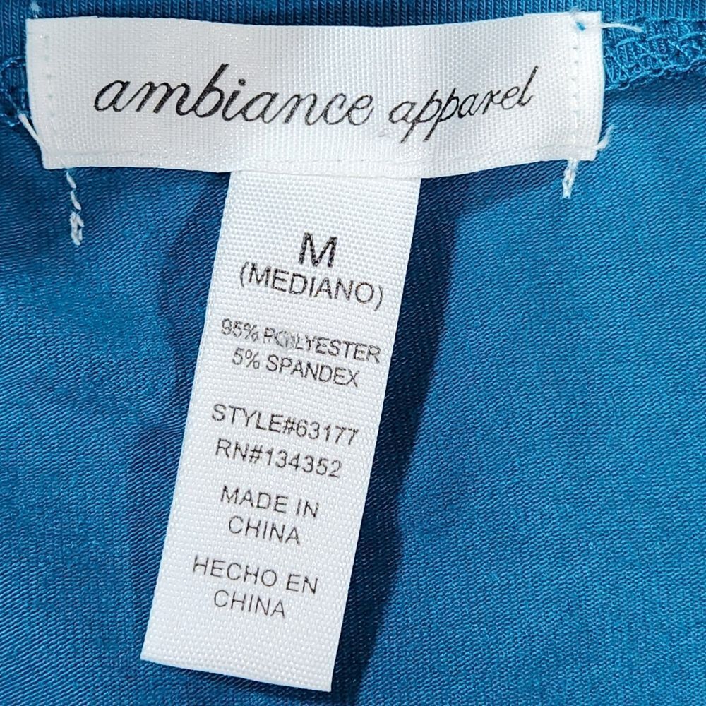 🍑Ambiance Apparel Teal Stretch Maxi Skirt Medium - Picture 7 of 8
